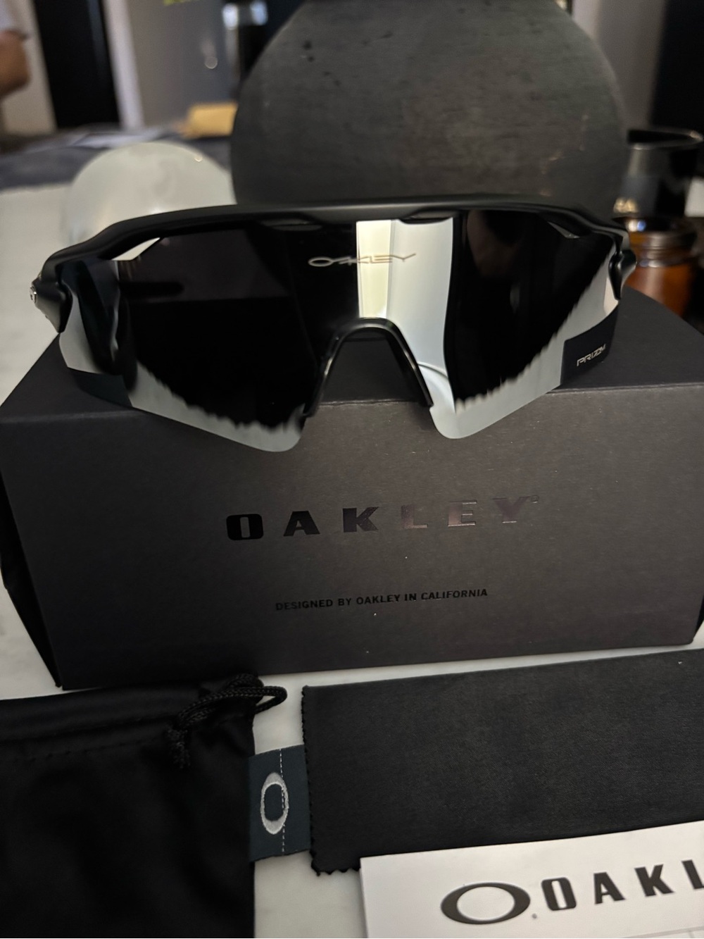 Oakley Black Silver Prizm Shield Sunglasses